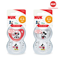 Bộ 2 ty ngậm silicone Nuk Mickey Plus cho bé