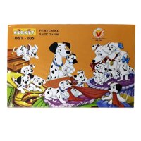 Bộ 2 Viết Sáp Màu Chó Đốm BS-005 12 Màu - Mẫu Bao Bìa Màu Cam