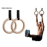 Bộ 2 Vòng Treo Gymnastic Rings Hỗ Trợ Tập Dip Với Xà Đơn, GYM Ring Ngoài Trời JunSport (1 Đôi)