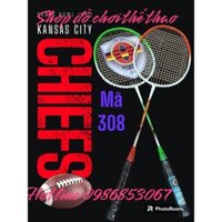 Bộ 2 vợt cầu lông cao cấp chính hãng Haotian mã HT308 chất liệu Carbon siêu bền