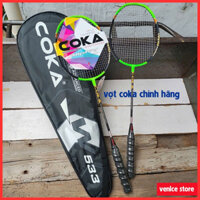 Bộ 2 Vợt Cầu Lông Coka 100% Khung Crom Siêu Bền Đẹp tặng ngay bao da và một quả cầu thi đấu cao cấp
