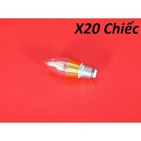 Bộ 20 bóng đèn LED C35 4w hình quả nhót đổi màu đui E27