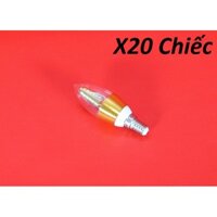 Bộ 20 bóng đèn LED C35 4w hình quả nhót đổi màu đui E14