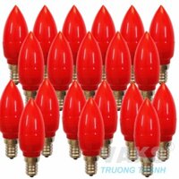 Bộ 20 bóng đèn Led trái ớt tiết kiệm điện đuôi E12 - ánh sáng đỏ, 1W, sáng mạnh - sx tại Việt Nam