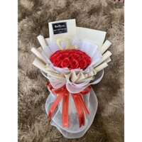 Bó 20 Bông Sáp 4 Lớp, Giấy Xốp Hàn tặng kèm topic love