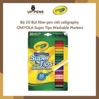 Bộ 20 bút lông fiber pen viết chữ calligraphy Crayola Super Tips Washable Marker