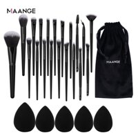 Bộ 20 cọ trang điểm cá nhân MAANGE với 5 miếng mút trang điểm và túi đựng cọ trang điểm cho người mới bắt đầu makeup