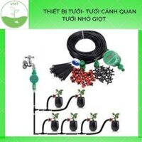 Bộ 20 đầu tưới nhỏ giọt tự động bằng đồng hồ pin - dành cho ban công, sân thượng, chậu cây