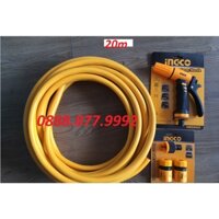 Bộ 20 mét ống nhựa PVC Fi21 khớp nối ống vòi xịt rữa tưới cây chỉnh tia đa năng INGCO HWSG032 HHCS03122 HPH2001