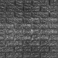 Bộ 20 miếng xốp dán tường giả gạch 3D 70x77cm - 4 li - Đen