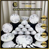 [Bộ 20 Món] Bát Đĩa Ăn Cơm Chén Sứ Cao CấpThiết Kế mâm cơm 10 người
