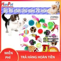 Bộ 20 món Đồ Chơi mèo xịn xò gồm 20 đồ chơi Cho Mèo chơi đùa thỏa thích GV