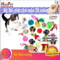 Bộ 20 món Đồ Chơi mèo xịn xò gồm 20 đồ chơi Cho Mèo chơi đùa thỏa thích