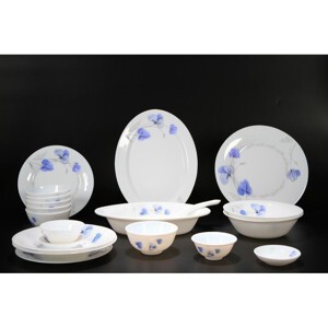 Bộ 20 món đồ dùng bàn ăn thủy tinh ngọc Vitriares 808-20T