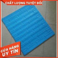 Bộ 20 Tấm Xốp Dán Tường Giả Gạch 3D Dày 4mm Xanh Dương Đậm, Xanh Dương 70x77cm