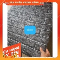 Bộ 20 Tấm Xốp Dán Tường Giả Gạch 3D Dày 5mm Màu Đen 70x77cm