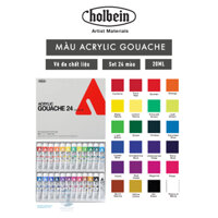 [Bộ 20ml] Các bộ màu Acrylic Gouache Holbein - 5/ 12/ 24 màu