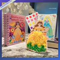 Bộ 23 Giấy Vẽ Tranh Công Chúa Poke 3 Trong 1 Sáng Tạo Cho Bé