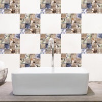 Bộ 24 Decal gạch bông 20cm20cm - Decal dán tường, kính, sàn nhà, gỗ - Giấy dán tường - JM712