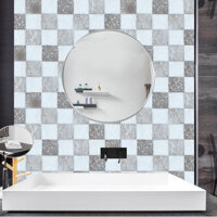 Bộ 24 Decal gạch bông 20cm20cm - Decal dán tường, kính, sàn nhà, gỗ - Giấy dán tường - JM701