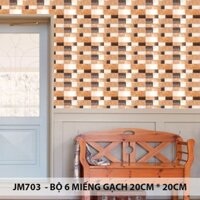 Bộ 24 Decal gạch bông 20cm*20cm - Decal dán tường, kính, sàn nhà, gỗ - Giấy dán tường - JM703