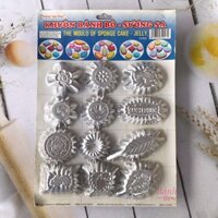 Bộ 24 khuôn bánh bò/rau câu/da lợn Nhôm Vĩnh Trường - KH43