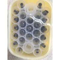 Bộ 25 Đuôi + 2 Chốt Túi Bắt Kem