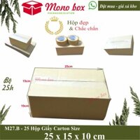 Bộ 25 hộp giấy carton 25x15x10