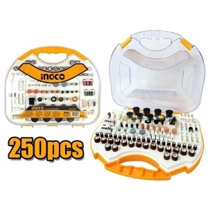Bộ 250 linh kiện khoan mini Ingco AKMG2501