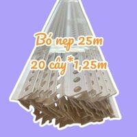 Bó 25m Nẹp Nhựa Trát Góc Cạnh, Nẹp Nhựa Trát Tường (20 cây*1,25m)