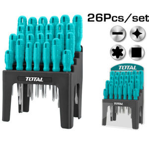 Bộ 26 tua vít dẹp bake sao vuông Total THTDC252601