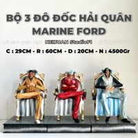(Bộ 3 - 29CM) Mô hình 3 đô đốc hải quân Marine Ford, Kuzan Akainu Borsalino sakazuki Nejuan StudioF1