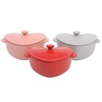 Bộ 3 âu sứ trái tim có nắp The Pioneer Woman Assorted