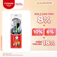 Bô 3 Ban chai Colgate Slimsoft Between Charcoal lông chai mêm manh xen sơi phu than hoat tinh