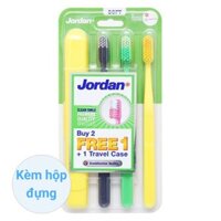 Bộ 3 bàn chải đánh răng Jordan Clean Smile lông mềm