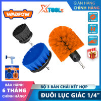 Bộ 3 bàn chải kết hợp WADFOW WND5401 làm sạch bề mặt sứ, đá granit, mặt bếp, thảm, nhựa vinyl, gỗ và gỗ cứng, gạch, bê t