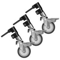 Bộ 3 bánh xe cao cấp PT25 cho chân đèn C stand CK1 CK2 CK3 (ống 25mm)