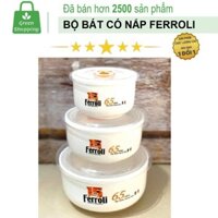 Bộ 3 Bát Sứ Có Nắp Đậy Quà Tặng Từ Ferroli (Có Hộp Cực Đẹp)