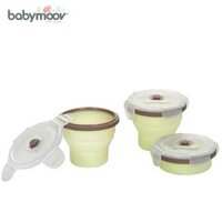 Bộ 3 bát xếp chia ml silicone Babymoov