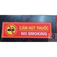 Bộ 3 biển báo Cấm hút thuốc (Biển bakelit bồi decal, nhận thiết kế theo yêu cầu)