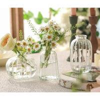 Bộ 3 Bình Hoa Mini Trong Suốt Decor Tiệc Cưới - Lọ Hoa Mini Trang Trí Nhà Cửa
