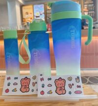 Bộ 3 bình nước Tuborg nhựa kèm ống hút và quai xách Tmark (Kiện 50)