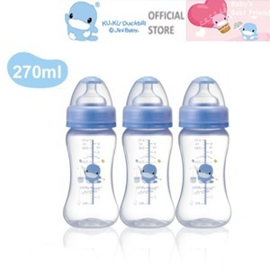 Bộ 3 bình sữa cổ rộng nhựa PP Kuku KU5923 270ml