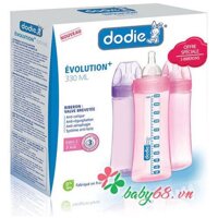 Bộ 3 bình sữa Dodie Evolution 330ml (trên 6 tháng tuổi)