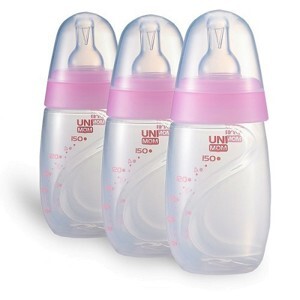 Bộ 3 bình trữ sữa có núm ti cho bé bú Unimom UM871128 - 150ml