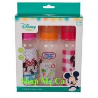 Bộ 3 bình trữ sữa Disney 250ml có núm ty (chính hãng Thái Lan)