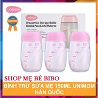 Bộ 3 Bình Trữ Sữa Mẹ 150ml UNIMOM Hàn Quốc UM880045