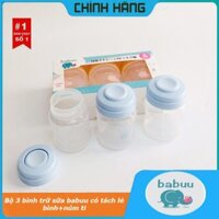 Bộ 3 Bình Trữ Sữa nhựa PP An toàn Babuu 120ml
