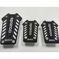 Bộ 3 bọc bàn đạp ô tô chống trượt, hàng cao cấp, dễ lắp đặt, êm ái, Ốp chân phanh, ga, côn xe số sàn SILICONE SPARCO