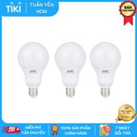 Bộ 3 Bóng Đèn LED Bulb MPE 7W 6000-6500K E27 60 - Ánh sáng trắng